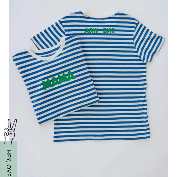 Alice & Wonder stripe Mama Tee - Picture 3 of 5